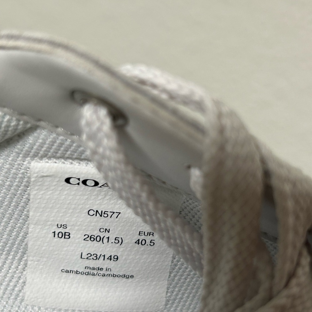 Coach White Women's Sneakers Sz 10 - Picture 6 of 6